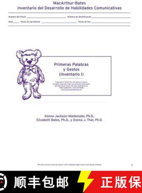 【3-4周达】MacArthur Inventario del Desarrollo de Habilidades Comunicativas (Inventario): Inventario ... [9781557666185]