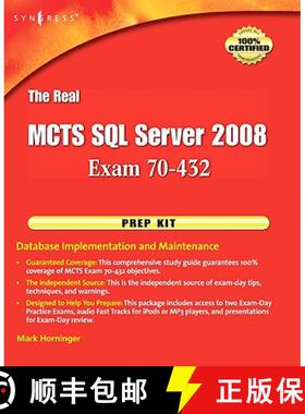 【3-4周达】The Real MCTS SQL Server 2008 Exam 70-432 Prep Kit: Database Implementation and Maintenance [9781597494205]