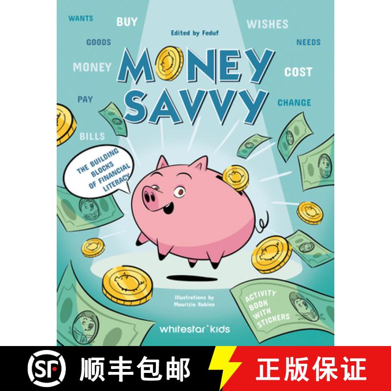 【3-4周达】Money Savvy: Easy Peasy Pocket Money Tips for Kids: Activity Book with Stickers [9788854421431]
