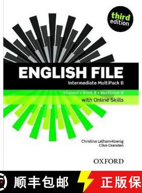 【3-4周达】English File: Intermediate: Student's Book/Workbook MultiPack B with Oxford Online Skills [9780194909631]