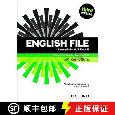 【3-4周达】English File: Intermediate: Student's Book/Workbook MultiPack B with Oxford Online Skills [9780194909631]