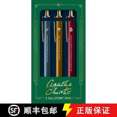 【3-4周达】Agatha Christie Pen Set: 3 Ballpoint Pens [9781797226262]