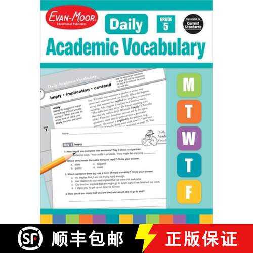 【3-4周达】每日练习系列 专业词汇 五年级 教师版 Daily Academic Vocabulary, Grade 5  Teacher Edition [9781596732049]