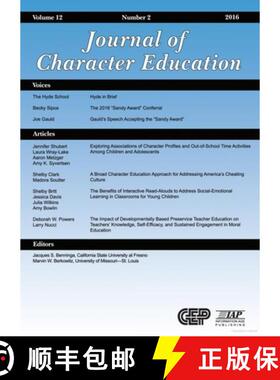 【3-4周达】Journal of Character Education, Volume 12, Issue 2, 2016 [9781641130523]