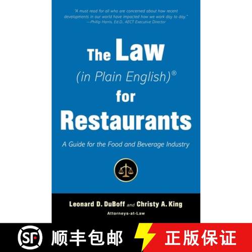 【3-4周达】The Law (in Plain English) for Restaurants: A Guide for the Food and Beverage Industry [9781621537748]