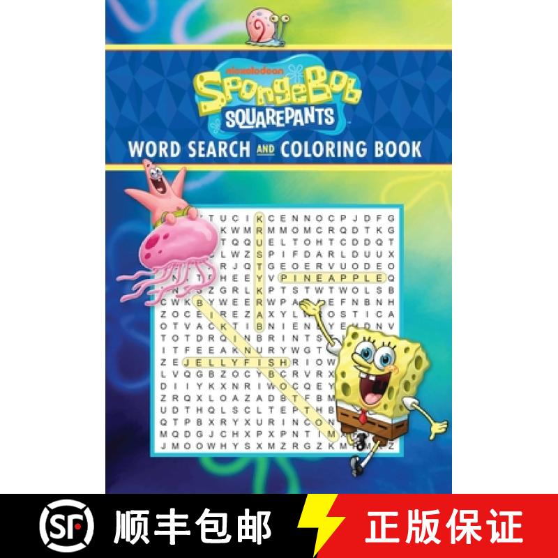 【3-4周达】Spongebob Squarepants Word Search and Coloring Book [9781667210933]
