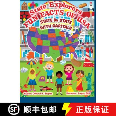 【3-4周达】State Explorers: Fun Facts of USA State By State With Capitals [9798218631116]