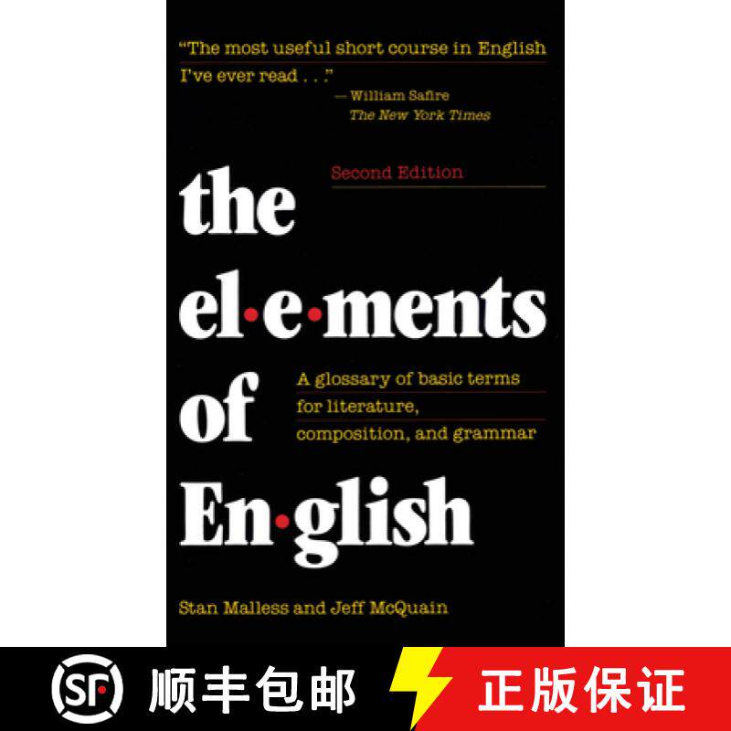 预订 The Elements of English : A Glossary of Basic Terms for Literature, Composition, and Grammar [9781442241954]