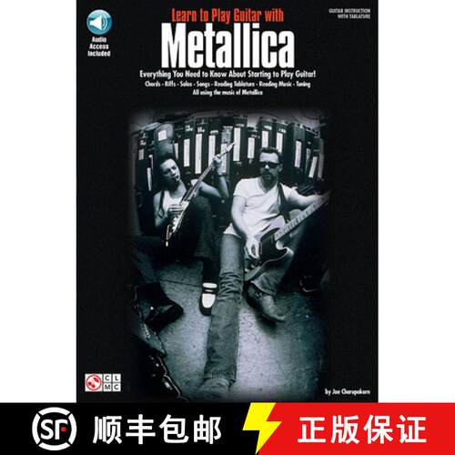 【3-4周达】Learn to Play Guitar with Metallica Book/Online Audio [With CD] [9781575602806]