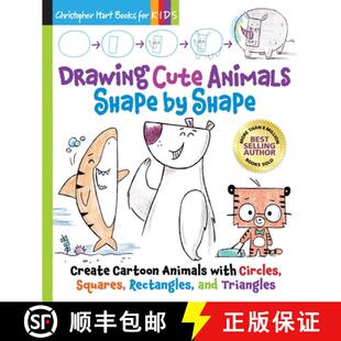 Cute Drawing Squares 9781684620890 Circles Animals 4周达 Cartoon Create Shape Rectang... with