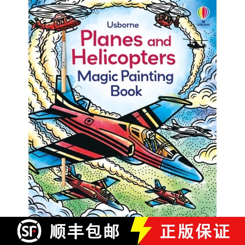 【3-4周达】Planes and Helicopters Magic Painting Book [9781805078883]
