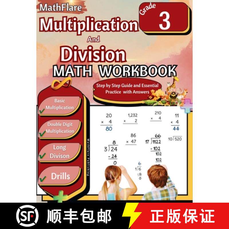 预订 Multiplication and Division Math Workbook 3rd Grade: Multiplication and Division Grade 3, Basic ... [9798869372581]
