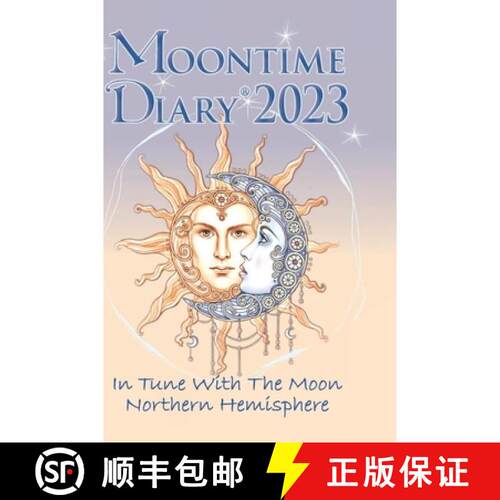【3-4周达】精装 Moontime Diary 2023 Northern Hemisphere: In Tune With The Moon [9780645436105]