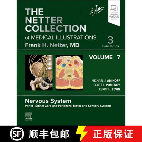 【3-4周达】精装 The Netter Collection of Medical Illustrations: Nervous System, Volume 7, Part II - S... [9780323880855]