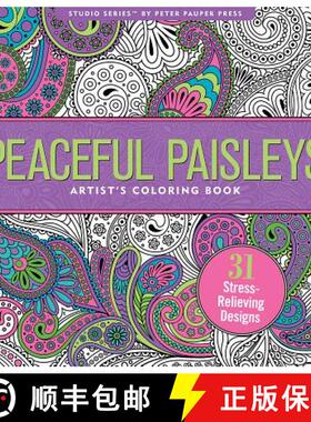 【3-4周达】Peaceful Paisleys Adult Coloring Book (31 Stress-Relieving Designs) [9781441320025]