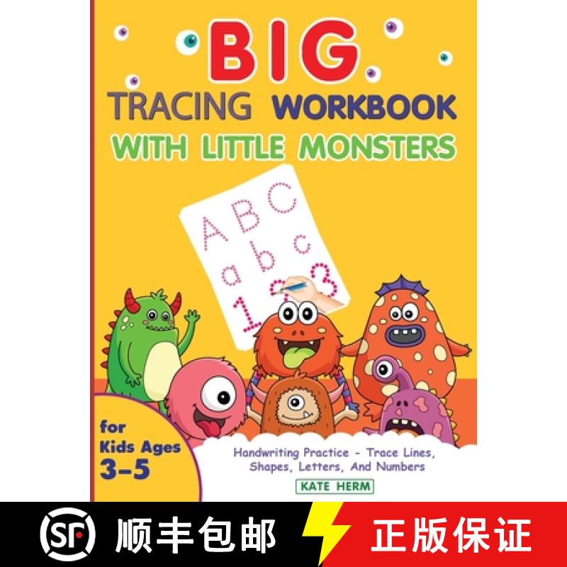 【3-4周达】BIG Tracing Workbook with Little Monsters: Handwriting Practice and Pen Control for Kids a... [9789083330310]