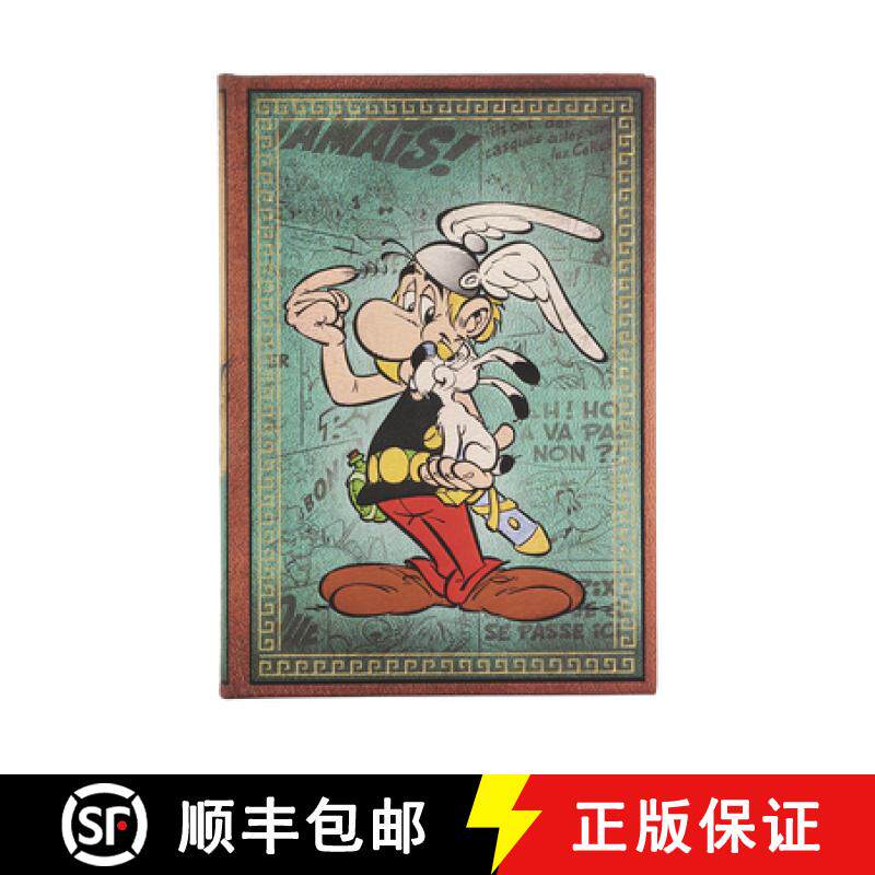 【3-4周达】Asterix the Gaul (The Adventures of Asterix) Midi Unlined Hardback Journal (Elastic Band C... [9781439797006]