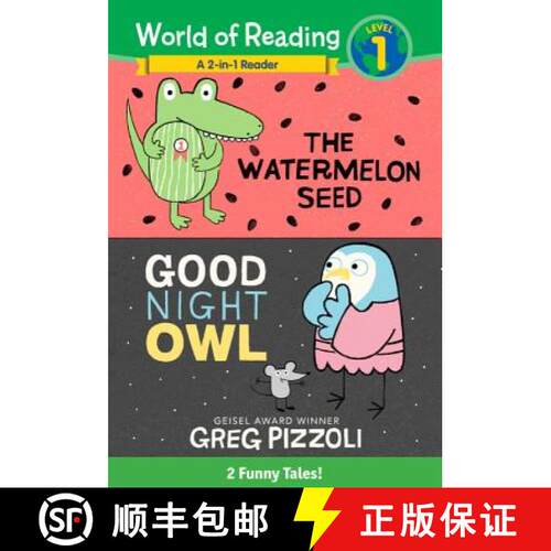 【3-4周达】精装 World of Reading Watermelon Seed and Good Night Owl 2-in-1 Listen-Along Reader: 2 Fun... [9781368042666]