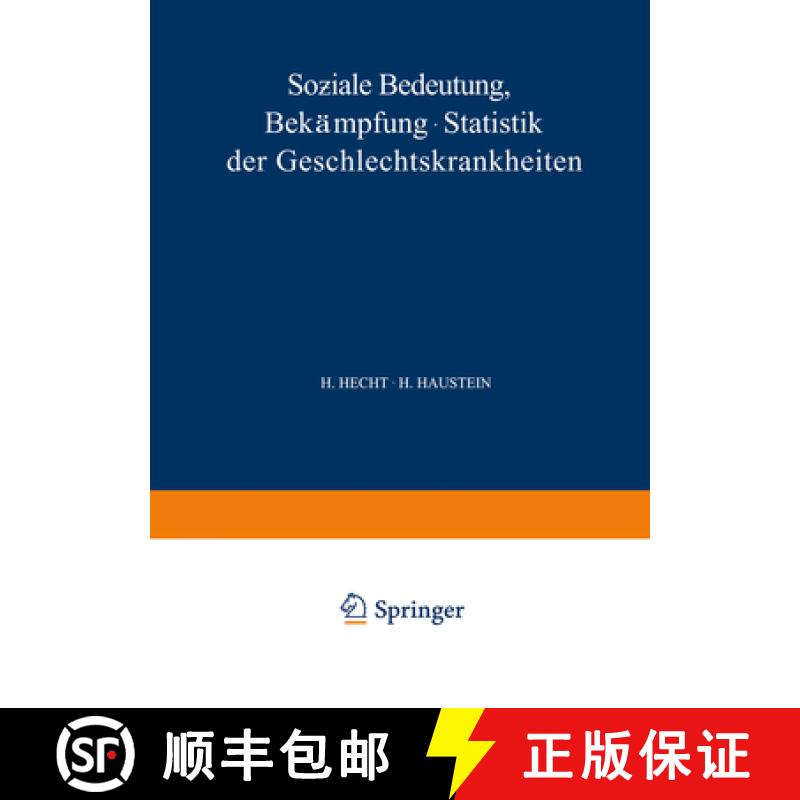 【3-4周达】Soƶiale Bedeutung Bekämpfung - Statistik Der Geschlechtskrankheiten [9783540010500]