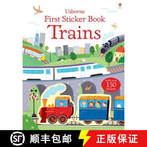 【3-4周达】First Sticker Book Trains [9781409551553]