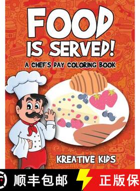 【3-4周达】Food Is Served! A Chef's Day Coloring Book [9781683774129]