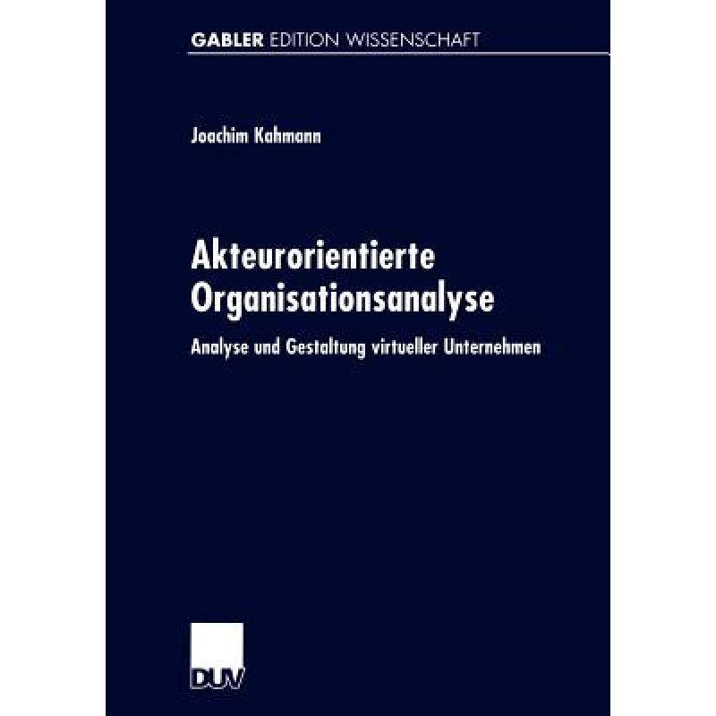 预订 akteurorientierte organisationsanaly. [9783824474974]