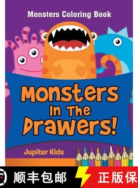 【3-4周达】Monsters In The Drawers!: Monsters Coloring Book [9781683052876]