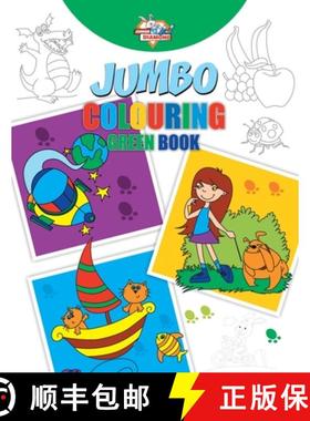 【3-4周达】Jumbo Colouring Green  Book  for 4 to 8 years old  Kids | Best Gift to Children for Drawin... [9789384906276]