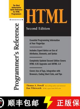 【3-4周达】HTML Programmer's Reference, 2nd Edition [9780072132328]
