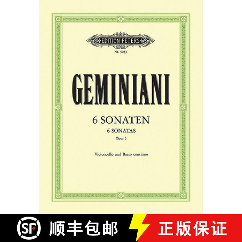 【2-3周达】6 Sonatas for Cello and Continuo Op. 5: Continuo Realized for Harpsichord/Piano (Continuo ... [9790014106072]