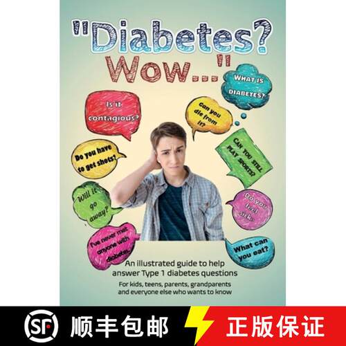 【3-4周达】精装 Diabetes? Wow: An illustrated guide to help answer Type 1 diabetes questions [9780578806952]