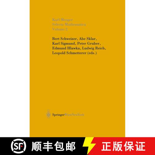 【3-4周达】精装 Selecta Mathematica : Volume 2 [9783211838341]