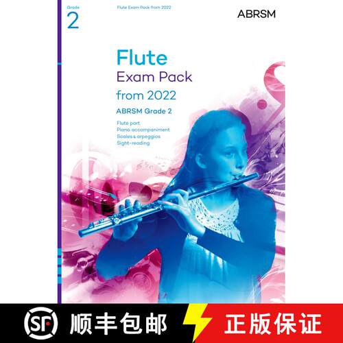 【3-4周达】Flute Exam Pack from 2022, ABRSM Grade 2: Selected from the syllabus from 2022. Score & Pa... [9781786014115]