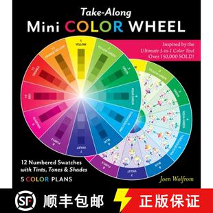 【3-4周达】Take-Along Mini Color Wheel: 12 Numbered Swatches with Tints, Tones & Shades, 5 Color Plan [9781644030615]