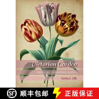 【3-4周达】Victorian Garden: Greyscale Colouring Book 5 [9781678001407]