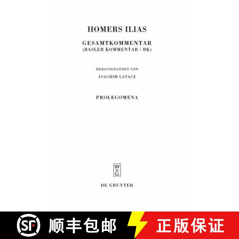 预订 Homers Ilias, Prolegomena [9783110221534]