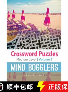 【3-4周达】Crossword Puzzles Medium Level: Mind Bogglers Vol. 3 [9781683056881]
