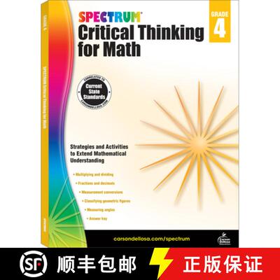 【3-4周达】Spectrum Critical Thinking for Math, Grade 4: Volume 46 [9781483835518]
