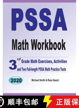 预订 PSSA Math Workbook: 3rd Grade Math Exercises, Activities, and Two Full-Length PSSA Math Practice... [9781646126866]