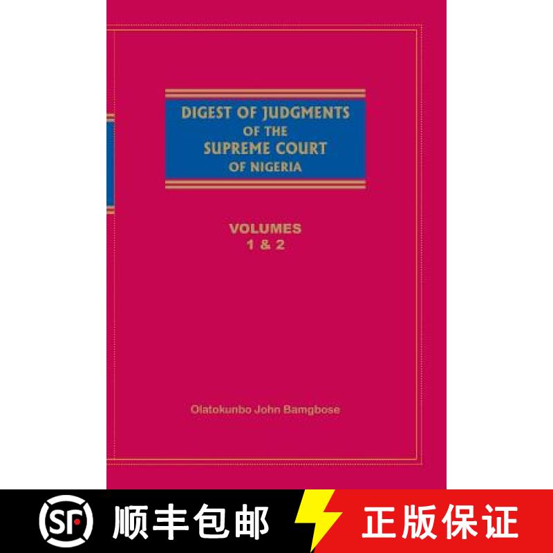 【2-3周达】Digest of Judgements of the Supreme Court of Nigeria: Vols 1 and 2 [9789788431404]