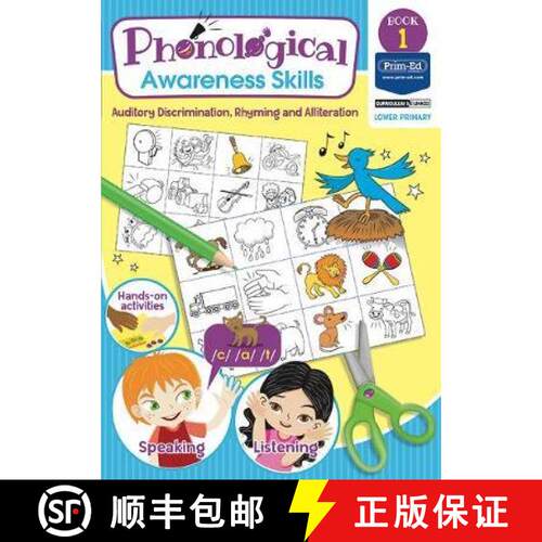 【3-4周达】Phonological Awareness Skills Book 1: Auditory Discrimination, Rhyming and Alliteration [9781846547355]