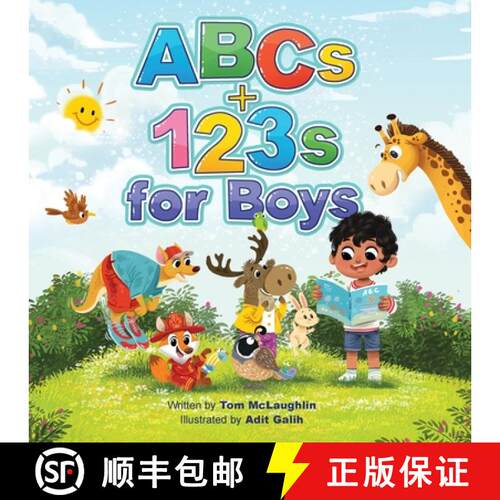 【3-4周达】ABCs and 123s for Boys: A fun Alphabet book to get Boys Excited about Reading and Counting... [9781734896107]