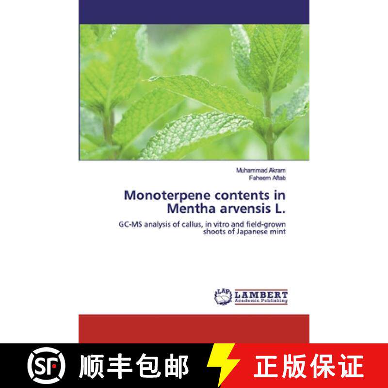 预订 Monoterpene contents in Mentha arvensis L. [9786200529923]
