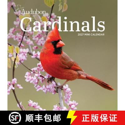 【3-4周达】Audubon Cardinals Mini Wall Calendar 2027 [9781523533367]