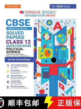 【3-4周达】Oswaal CBSE Chapterwise & Topicwise Question Bank Class 12 Political Science Book (For 202... [9789356349667]