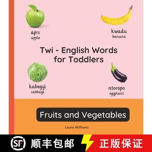 Kids English Toddlers for 预订 and For Begin... Learn Words Teach Vegetables 9782494614192 Fruits Twi