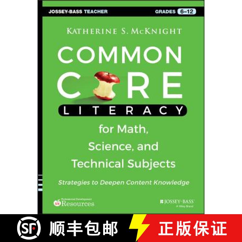 【3-4周达】Common Core Literacy For Math, Science, And Technical Subjects: Strategies To Deepen Conte... [9781118710203]
