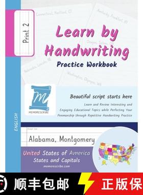 预订 Learn by Handwriting, Practice Workbook - United States of America, States and Capitals - Print,... [9798330527359]