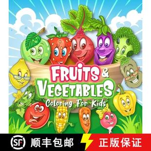 FRUITS VEGETABLES Kids 9781801010887 for 3周达 Book Coloring