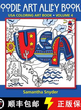 【3-4周达】USA Coloring Art Book [9780983918295]